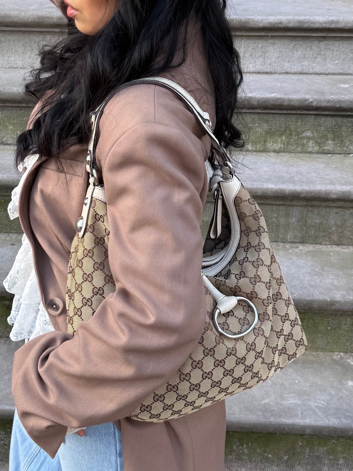 Gucci Icon Bit Hobo White