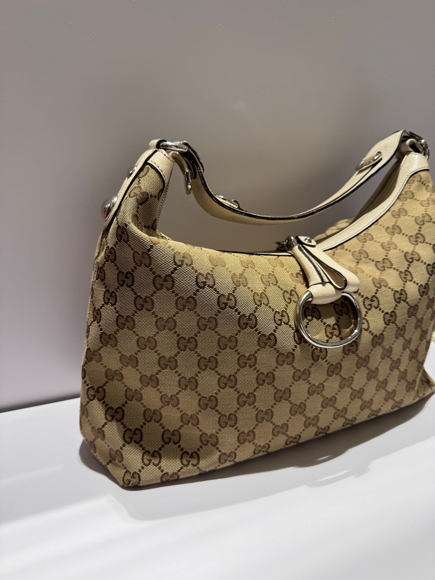 Gucci Icon Bit Hobo White